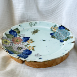 ❤️チコロット❤️すべて手描き❤️染付け❤️メイン皿❤️ワンプレート❤️童話❤️うさぎとかめ❤️ずしっと重め❤️大皿 5枚目の画像