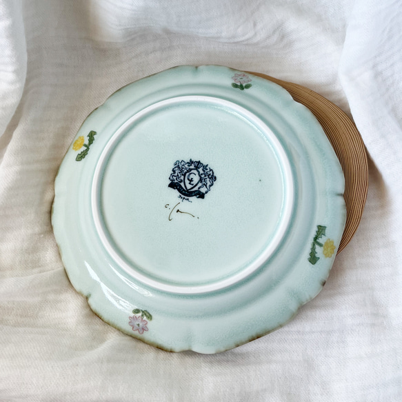 ❤️チコロット❤️すべて手描き❤️染付け❤️メイン皿❤️ワンプレート❤️童話❤️うさぎとかめ❤️ずしっと重め❤️大皿 10枚目の画像