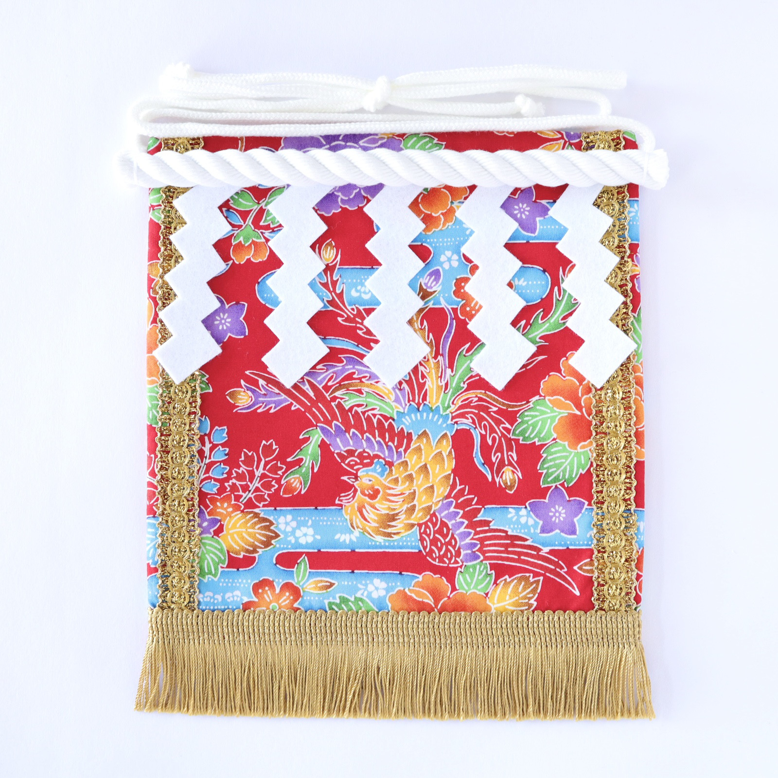 【名入れOK】赤ちゃん化粧まわし「えびすこくん」《琉球の花と鳳凰・紅》沖縄出身の方への出産祝いに！