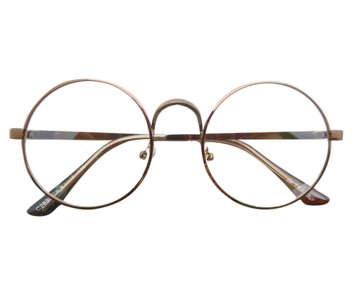 ラウンド型5001 / 伊達メガネ | メタル・フレーム / ブロンズ / UV
