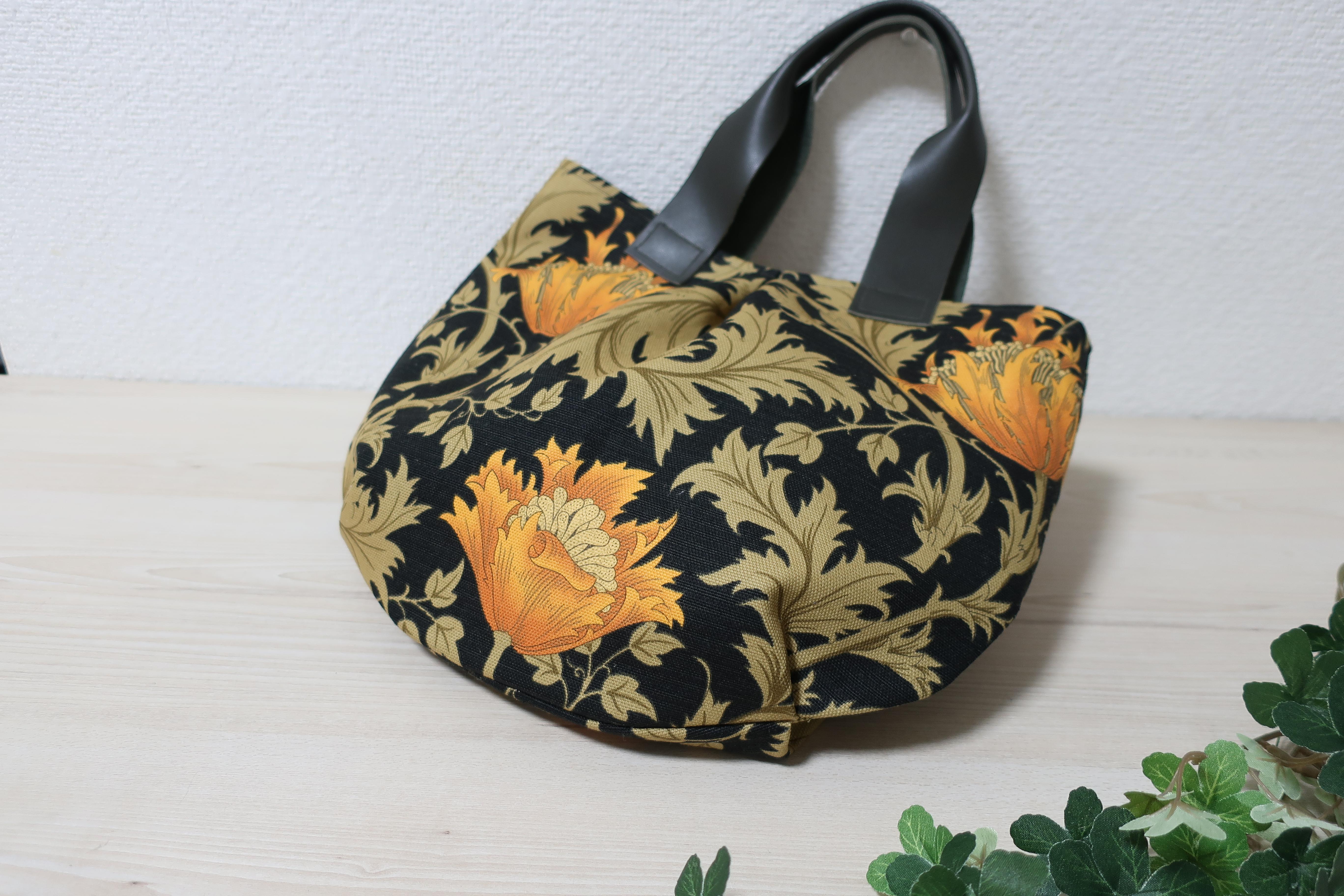 ふっくら花柄コットントートバック