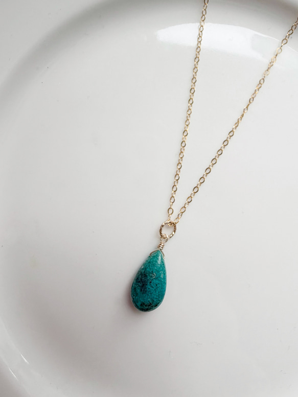 14KGF オパリーナ ペアシェイプ ネックレス 1枚目の画像