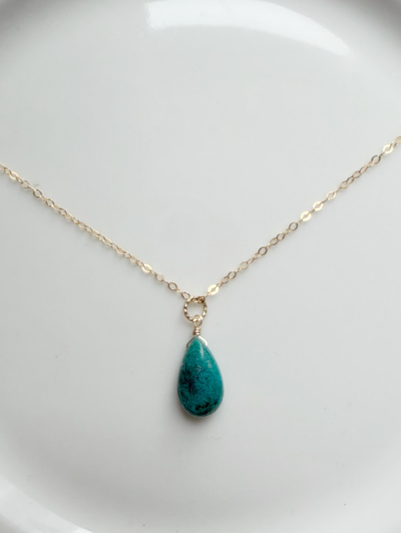 14KGF オパリーナ ペアシェイプ ネックレス 2枚目の画像