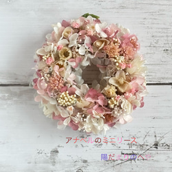 煌めく冬】千日紅と帝王貝細工のナチュラルリース ＃クリスマス