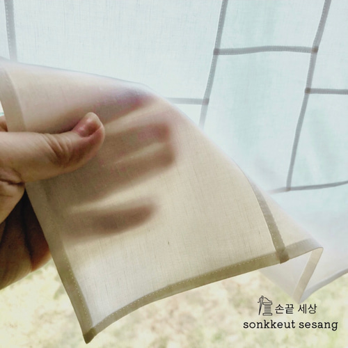 ポジャギ フレンチリネン 暖簾スタイル カーテン 손끝세상（指先