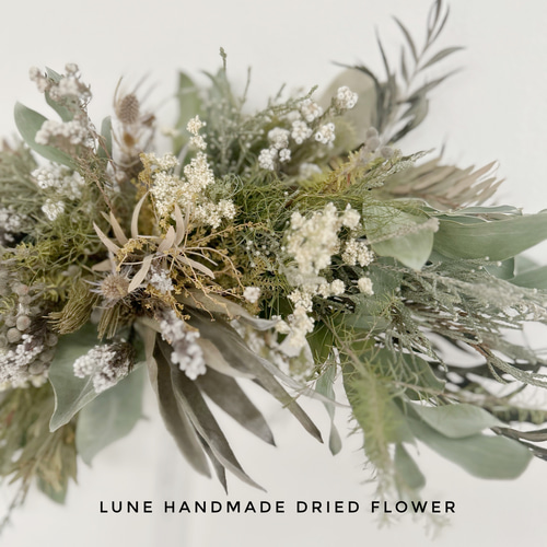 ドライフラワースワッグ 横長スワッグ スワッグ lune 通販