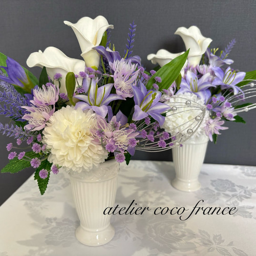 枯れないお供え花】可憐で愛らしいデザイン お供え 仏花 法要 初盆 49