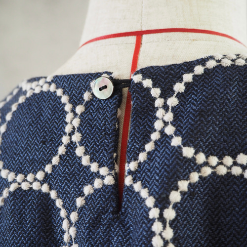 8/5発売】ミナペルホネン tambourine 刺繍 × ベージュリネン ロング