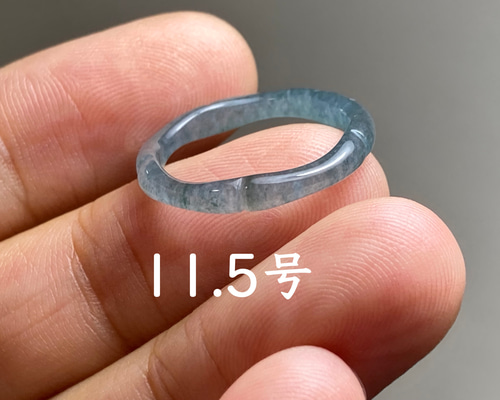 L13-55ピンキーリング高氷種竹節リング8.5号グアテマラ産A貨本翡翠くりぬき L13-55ピンキーリング高氷種竹節リング8.5号グアテマラ産A貨本