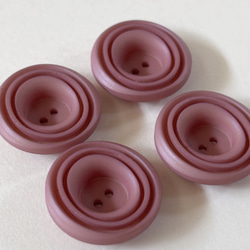 ボタン レトロ 円形 サークル くすみピンク 2つ穴 24.5mm 4個セット et-043 3枚目の画像