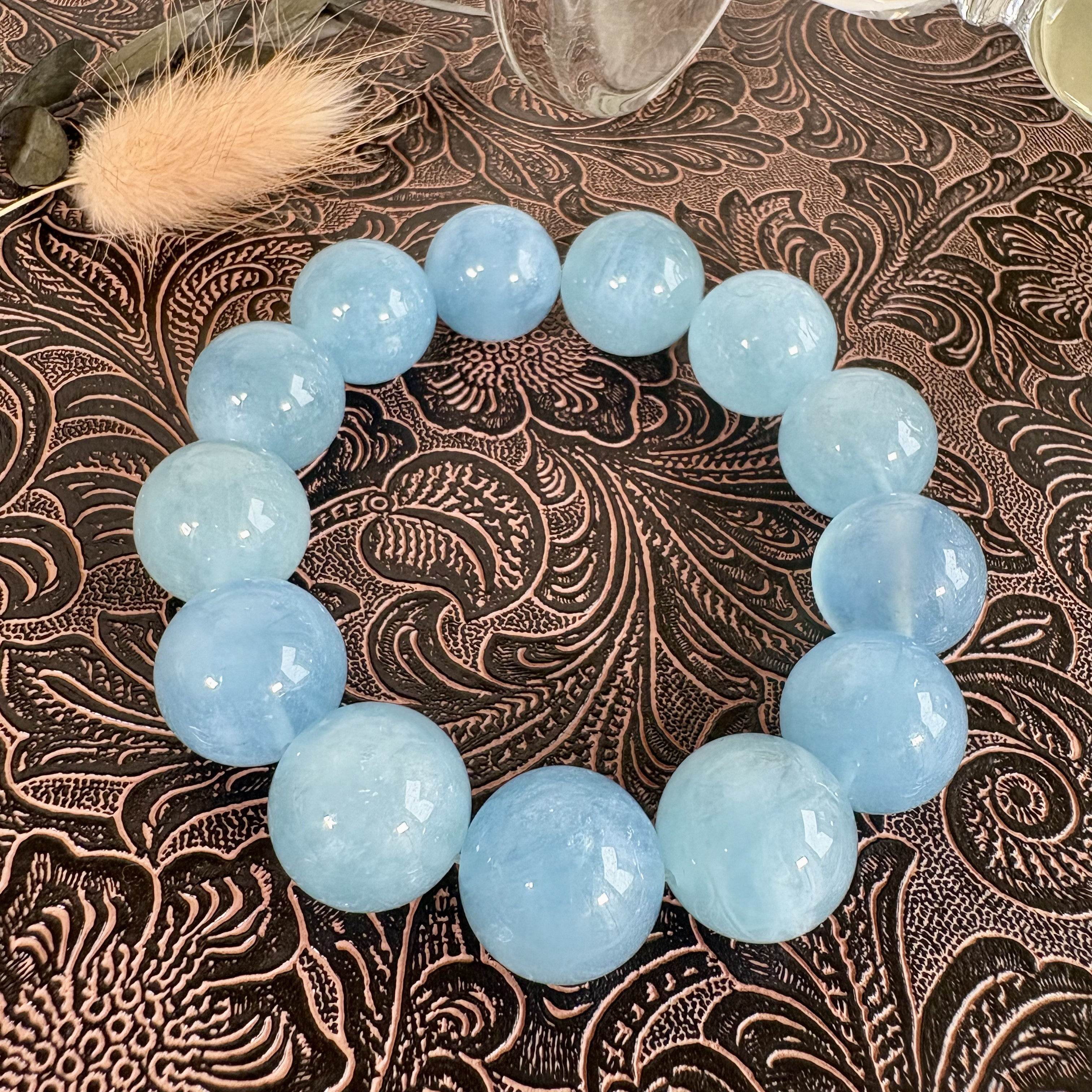 アクアマリンブレスレット1223