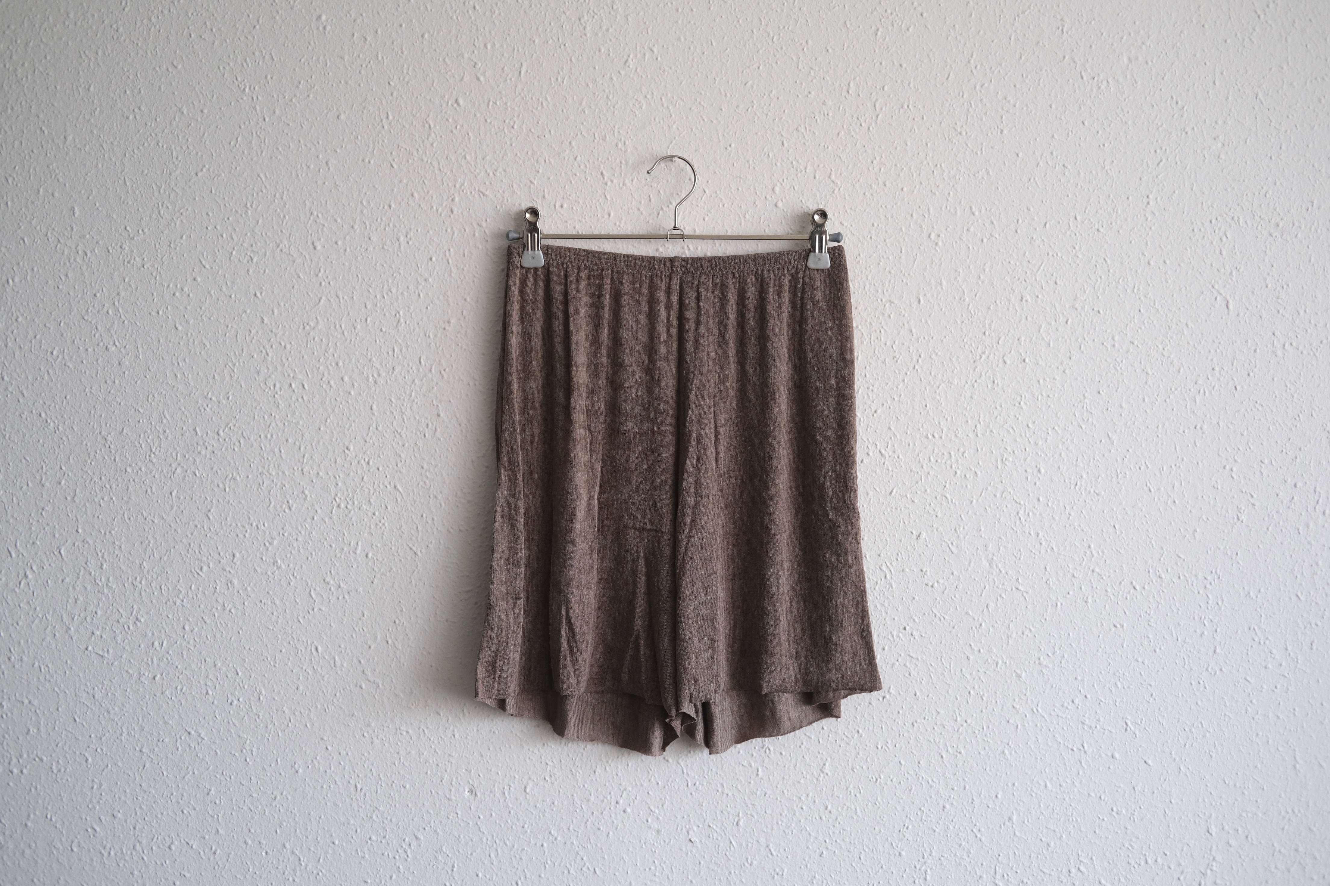 【再入荷】リネンキュプラアンダーウェアパンツ ショート丈（スモークグレー）｜unisex 2 size