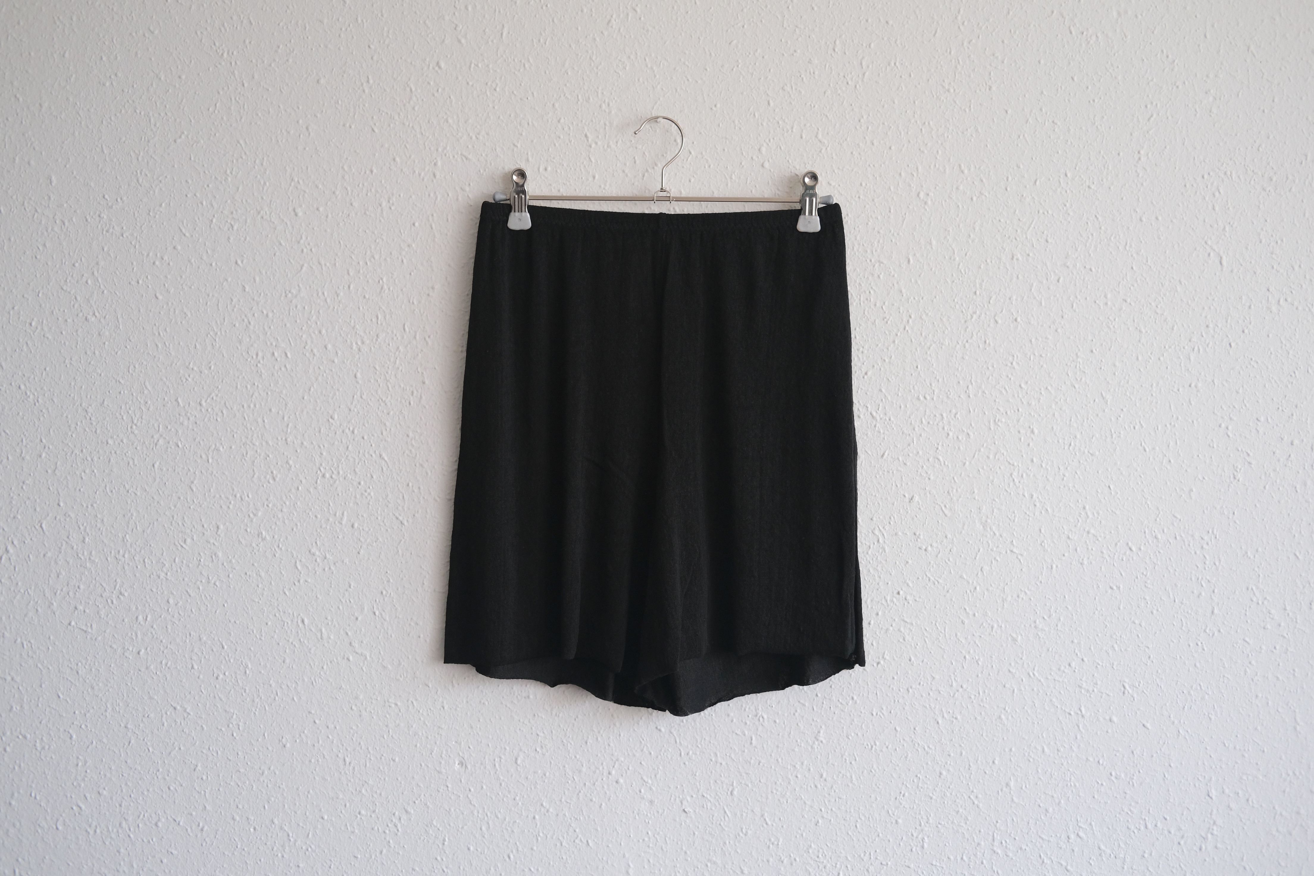 リネンキュプラアンダーウェアパンツ ショート丈（ブラック）｜unisex 2 size