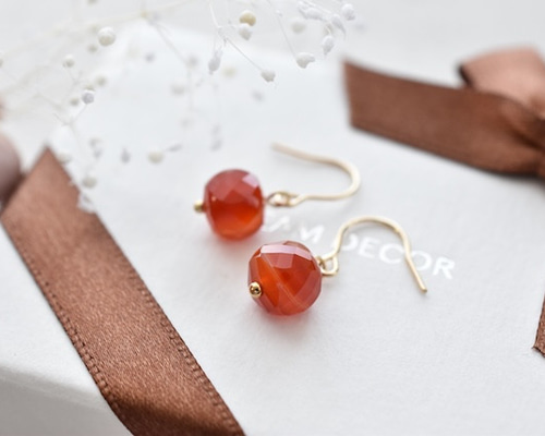 :;;;:*◇◆ ガースー様 ◆◇*:;;;:ハンドメイドピアスorイヤリング 14Kgf クリスタル カービング ピアス/イヤリング --Crystal lace