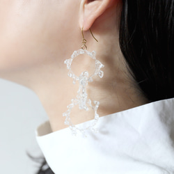 かすみ草 ピアス（フック・チェーン） の人気通販｜Creema