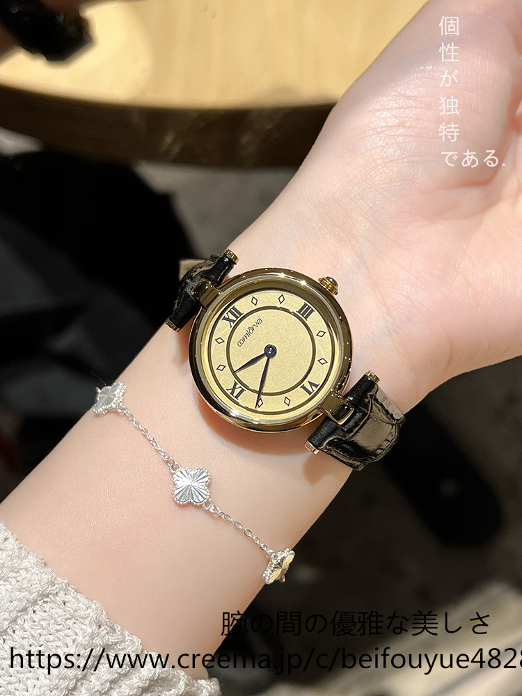#高級感#旅行#小人数#贈り物#レトロな腕時計レディース軽量小人数高ルックス2025新型気品ゴールドの女性時計