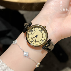 Poiray♪ポアレ時計ベルト〜シックなフリルリボンにビーズ刺繍