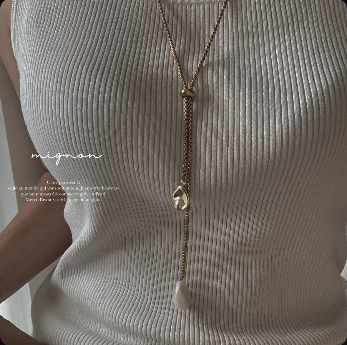 スライダー式ロングネックレス　バロックパールネックレス　パールネックレス　バロックパール　パール　ネックレス