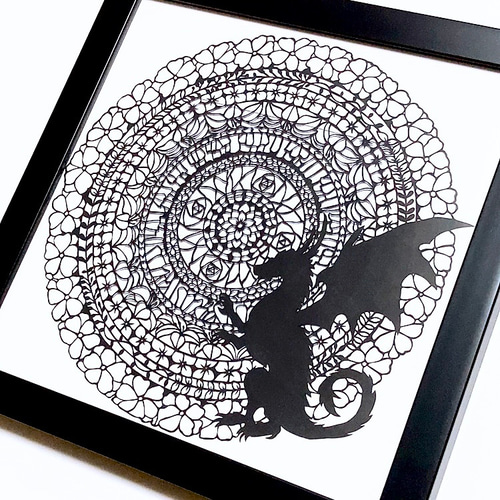 切り絵】‪花園(はなぞの)ドラゴン 切り絵 ふわコロ《紗紀》 通販‬
