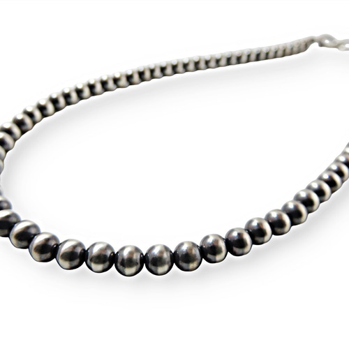 インディアンジュエリー ネックレス ナバホパール 5mm シルバー925