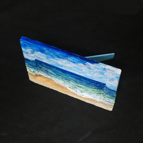 油絵 油彩 油彩画 絵 絵画 【砂浜の海】ミニ絵画 油絵 油彩 油彩画 絵 絵画 【海の砂浜】ミニ絵画 絵画 HR 通販
