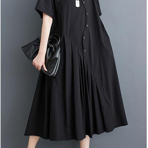 【大きいサイズ】 レディース ロング　ワンピース　春夏 秋 新品 半袖　シャツ 大きいサイズ レディース ロング ワンピース 春夏 秋 新品