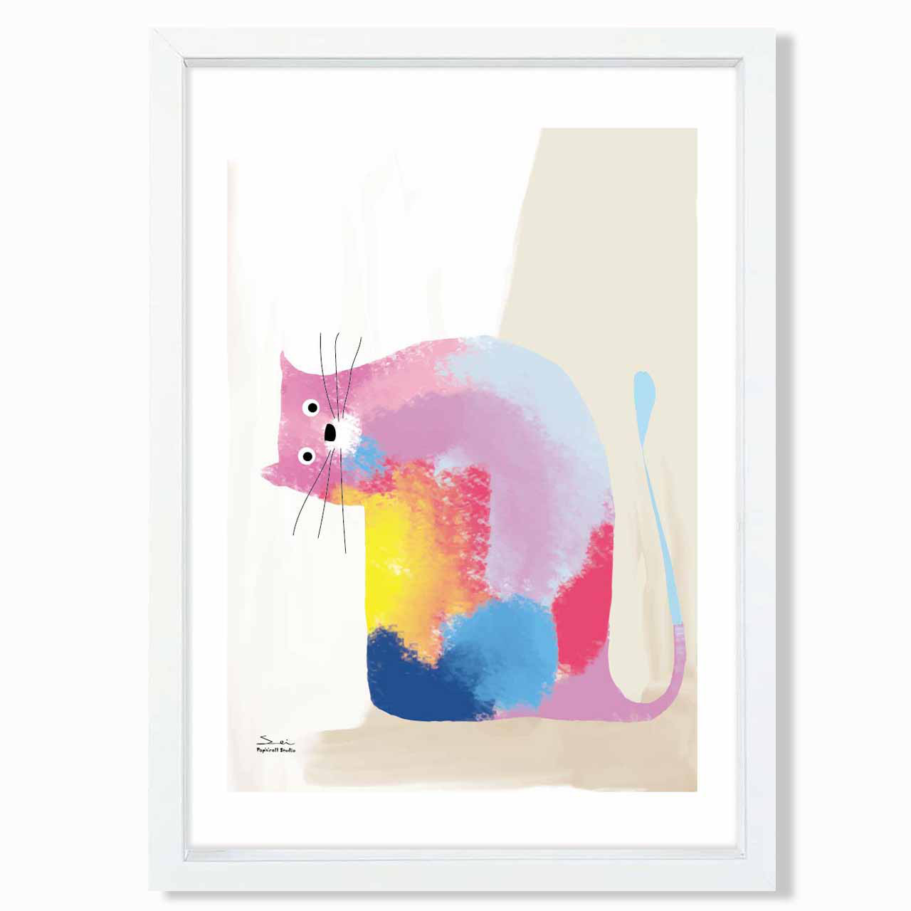 ばぁ〜　ネコ　送料無料　お気に入り9600件突破　ポスター　アートポスター　アート/sei検索新着順　3681