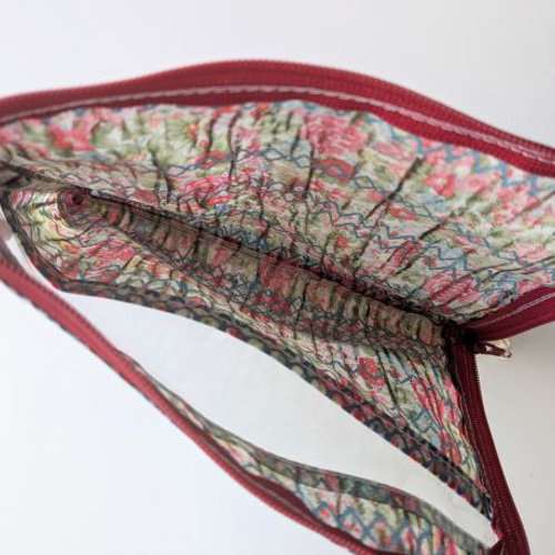 仕切付きA6（お薬手帳）L字ファスナー クリアポーチ エリジアン