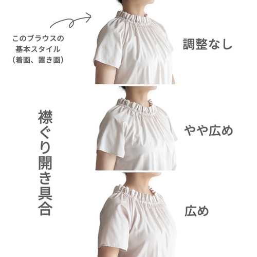 上品な透け感、袖丈・襟ぐり選べる コットンシフォンのシアーブラウス