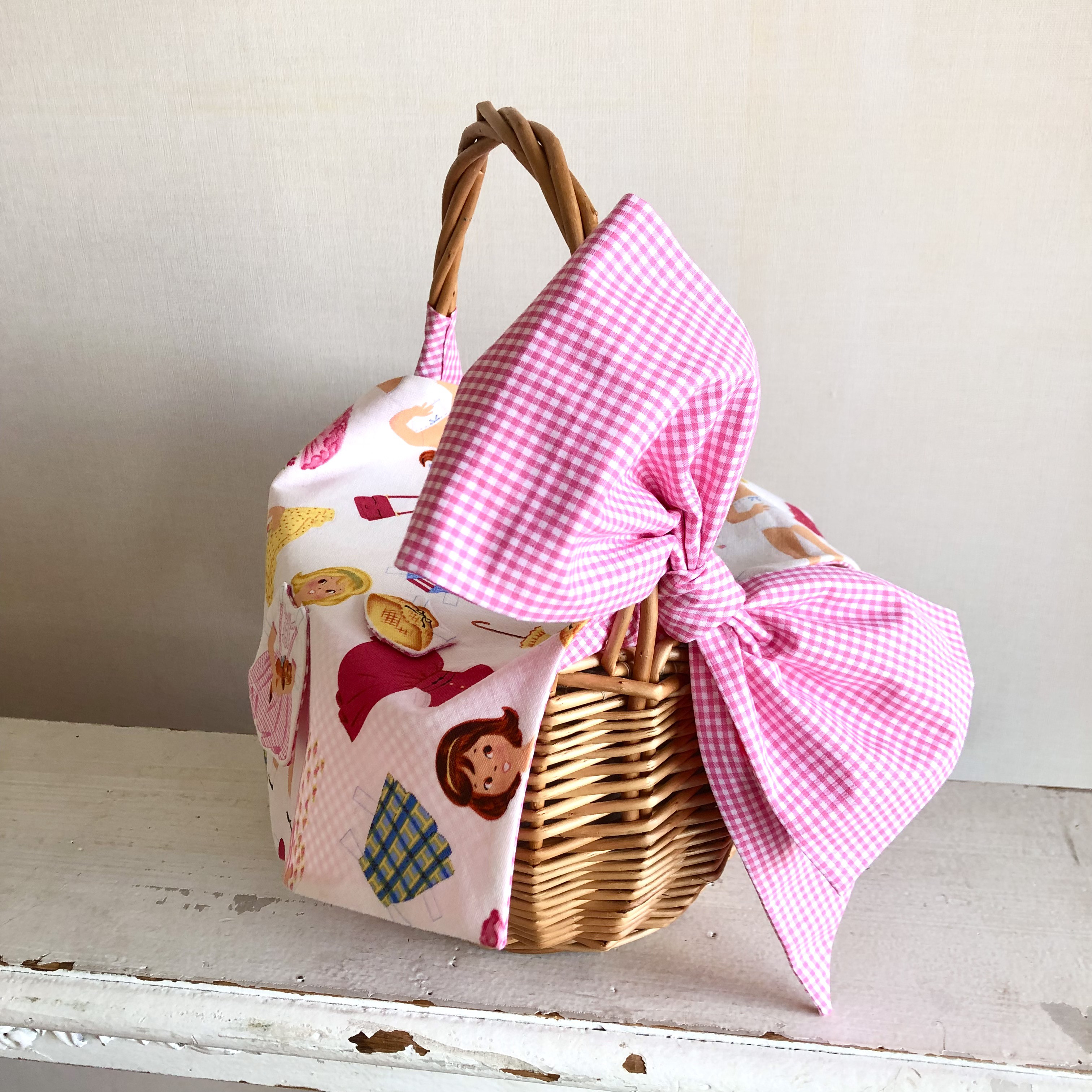 カゴbag ＊リボン＊dress-up doll