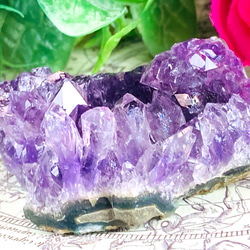 虹入り スーパーセブン✨ アメジスト クラスター カルサイト共生