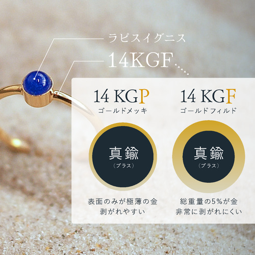 蓄光石ラピスイグニスの指輪／送料無料 14KGF つけっぱなし