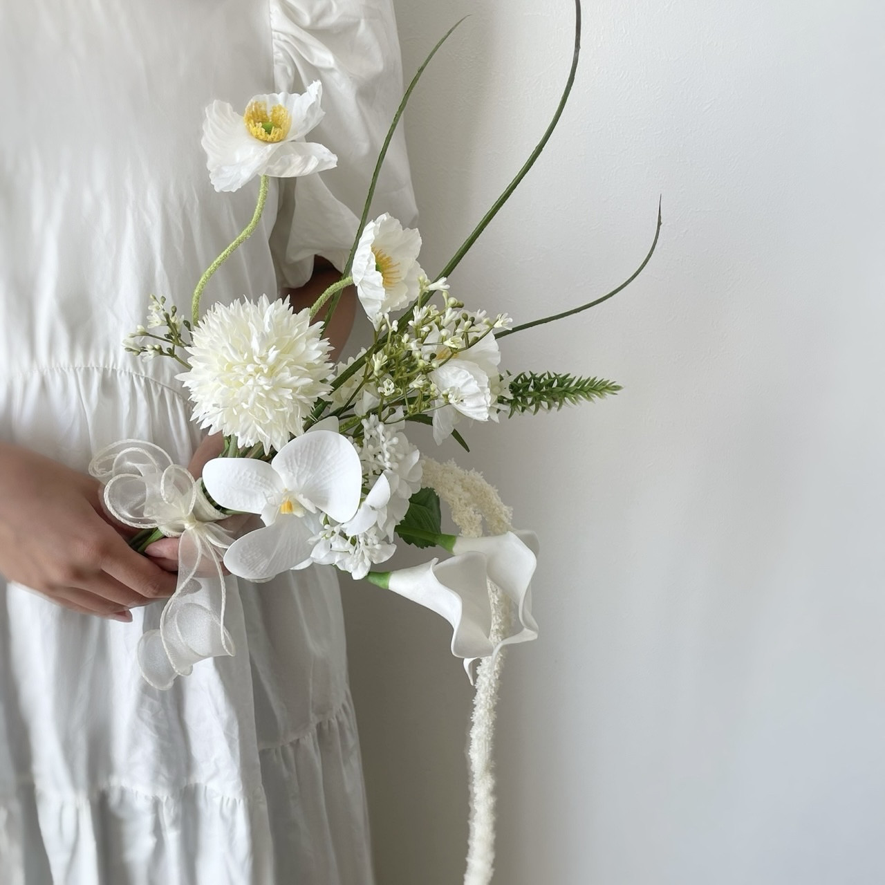 ブライダルブーケ　造花ブーケ　前撮り　韓国風