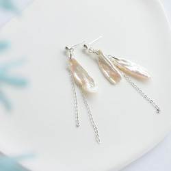 桜・フローラ】天然石チェリーブロッサムアゲート・S925/18KPGP