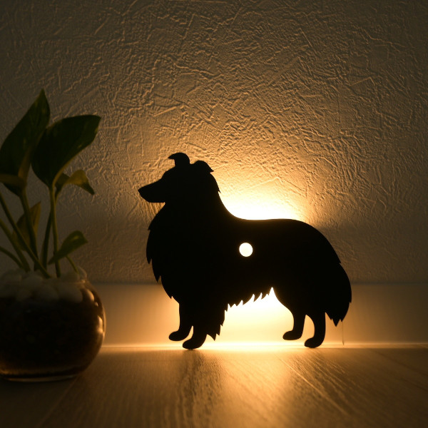 人感センサー　ウォールライト　シェットランドシープドッグ