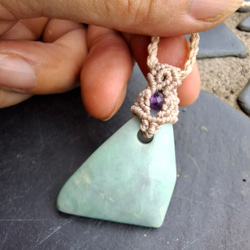ガネッシュヒマール産】ヒマラヤ水晶の天然石マクラメペンダント[PEN