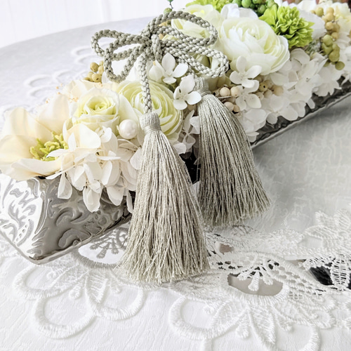 和モダン癒しの花プリザーブドフラワーアレンジ～故人を偲ぶお仏壇に