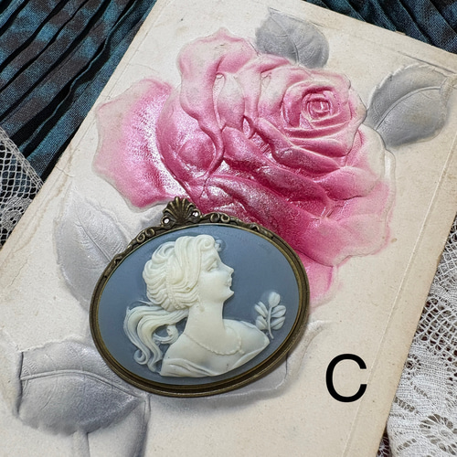 カメオ デザインブローチ　ヴィンテージ vintage_cameo_brooch_2178_-01.