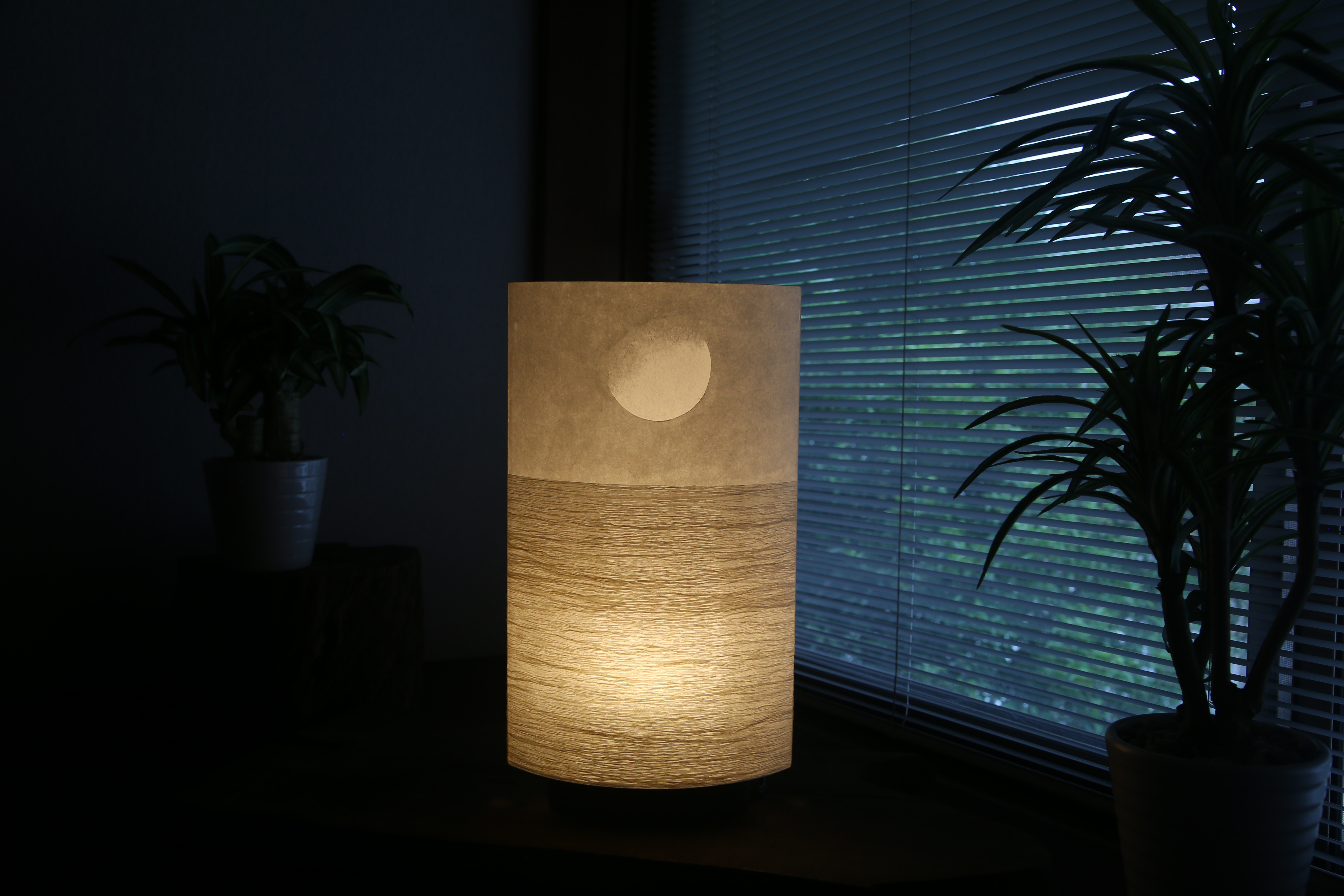 「月のしじま」十三夜Ver. 和紙de夜空のランプシェード