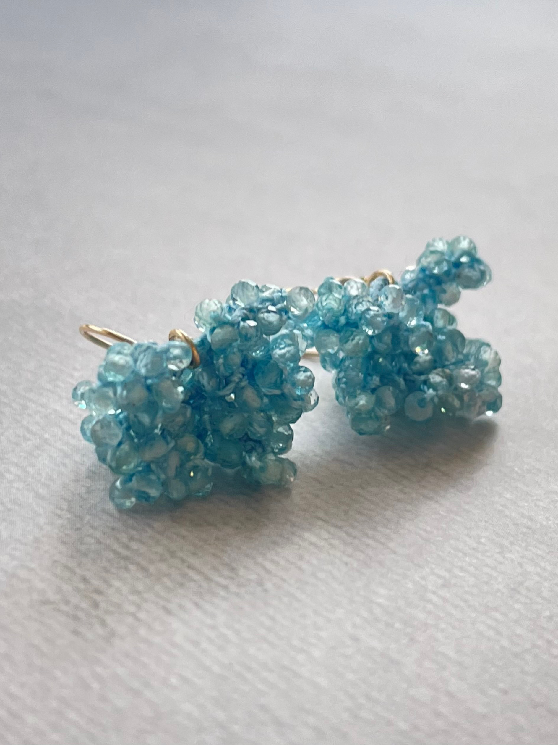 実り ―アパタイトの碧いきらめき ピアス/イヤリング 14kgf