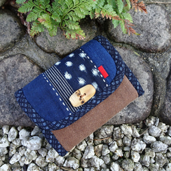 藍古布 長財布 酒袋 Wファスナー 長財布 かよさん古布 通販 19463724