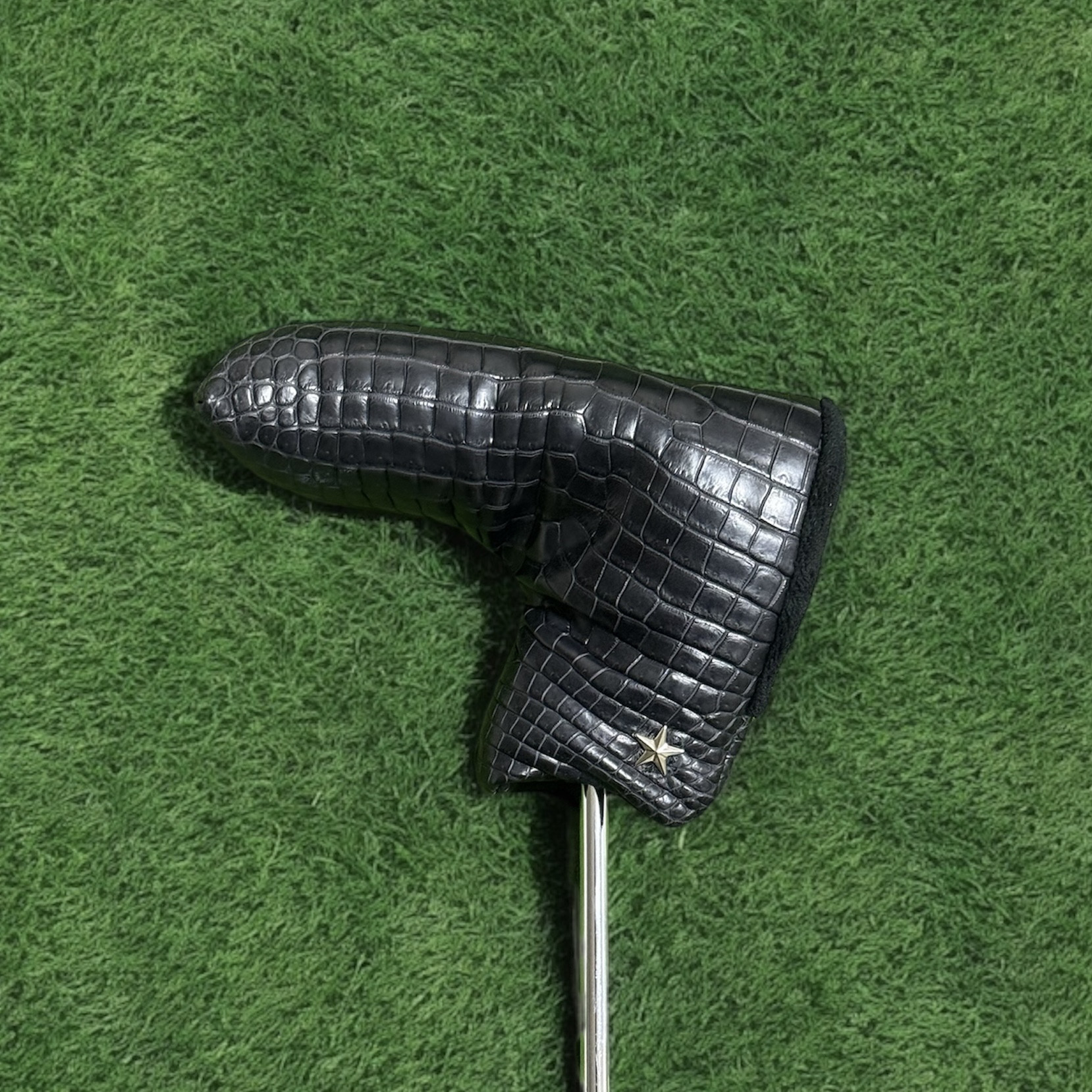 《パターカバー・ピン型》クロコダイル革 ポロサス ゴルフ ハンドメイド