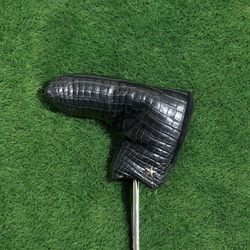 ティーホルダー クロコダイル革 ゴルフ ハンドメイド 手縫い グリーン