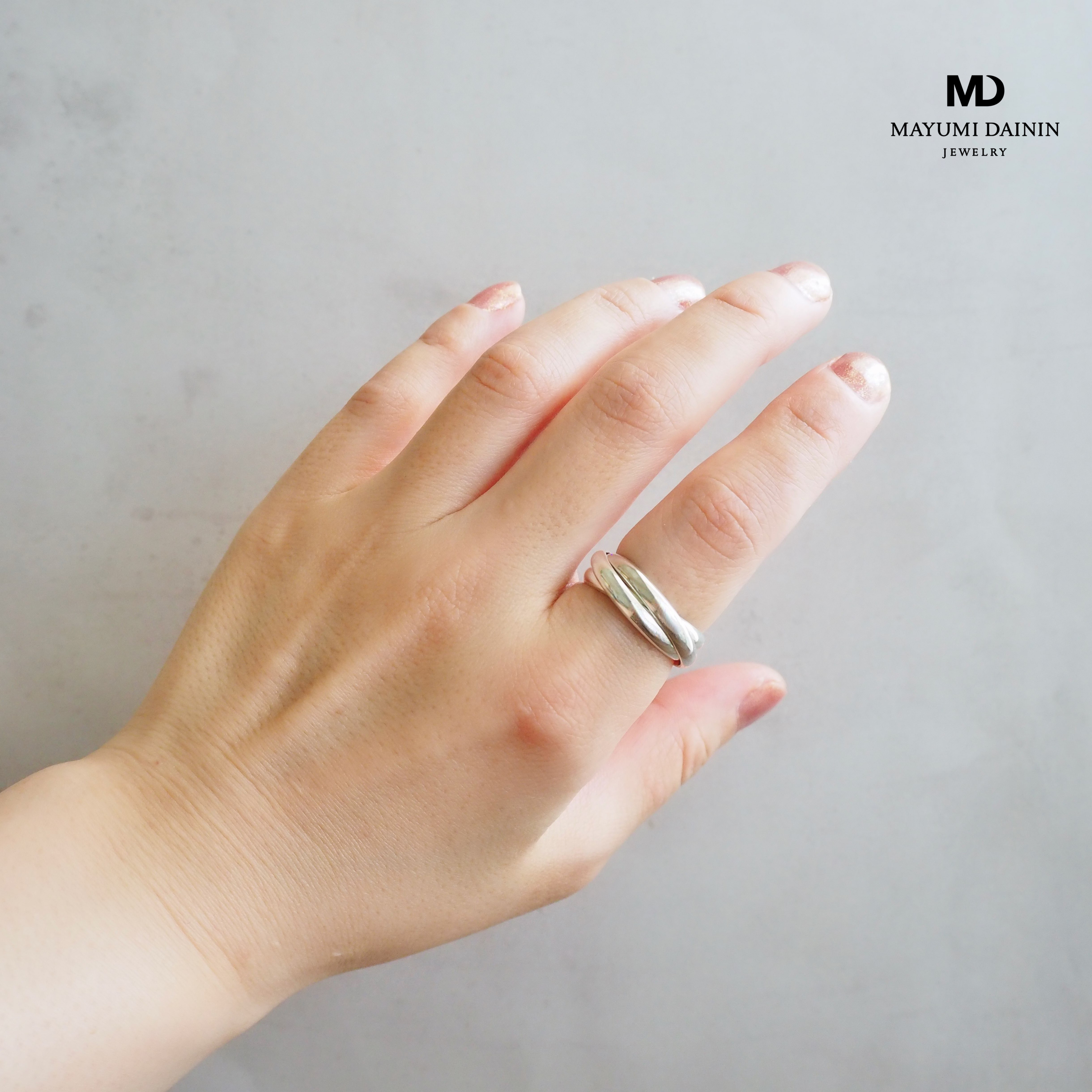 トリニティ リング -daily- Trinity 3連 大ぶり ボリューム シルバー 指輪 シンプル デイリー