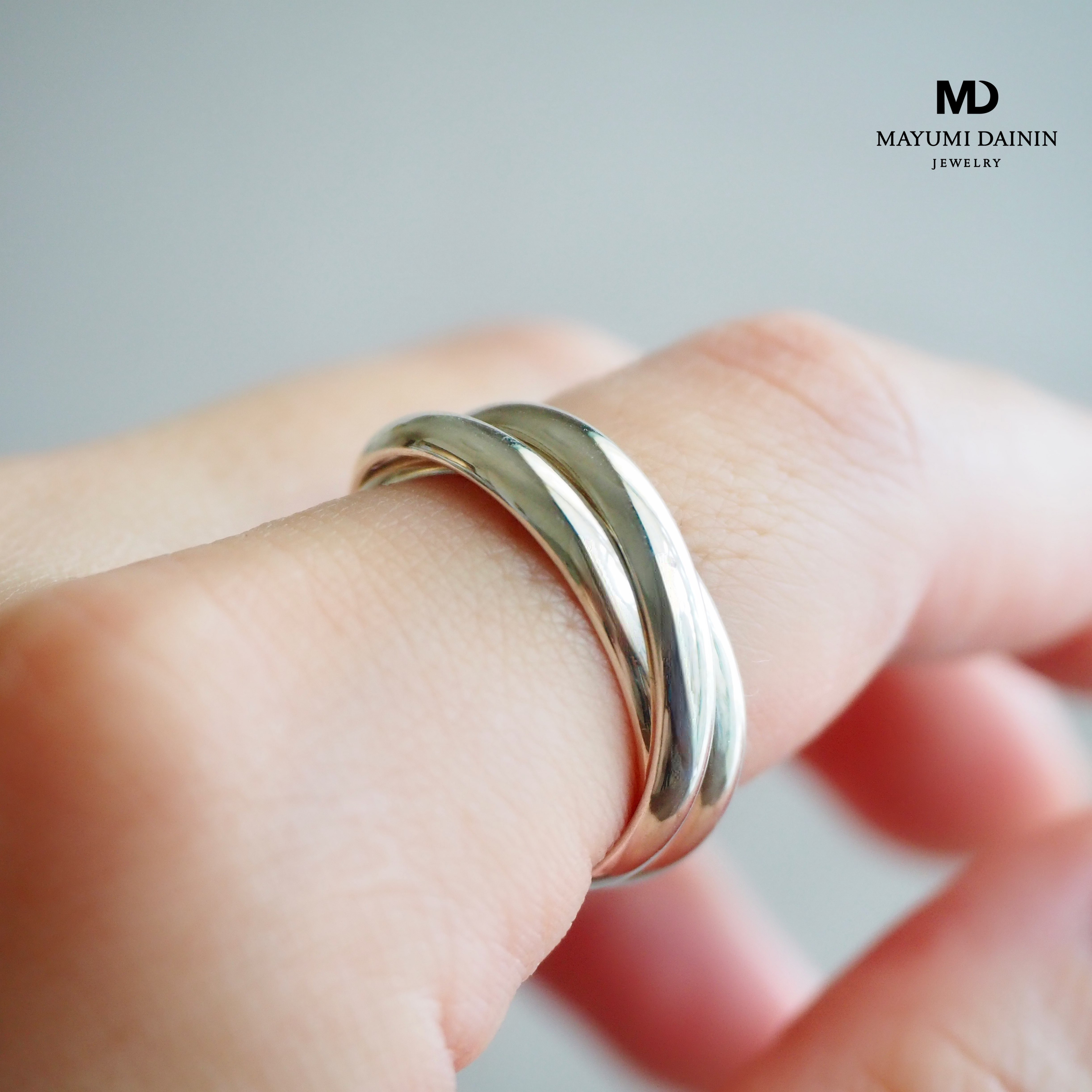 トリニティ リング -daily- Trinity 3連 大ぶり ボリューム シルバー 指輪 シンプル デイリー