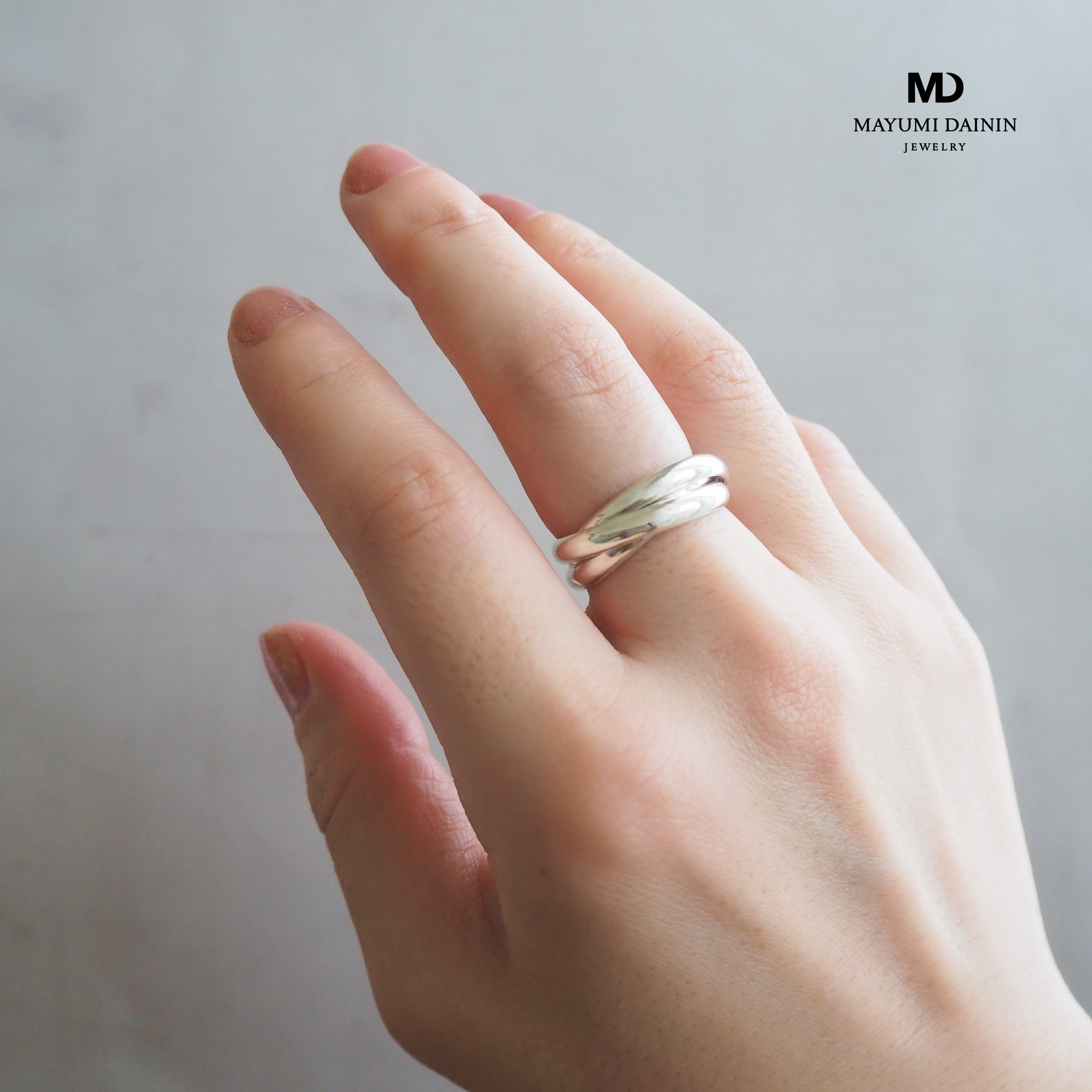 トリニティ リング -daily- Trinity 3連 大ぶり ボリューム シルバー 指輪 シンプル デイリー