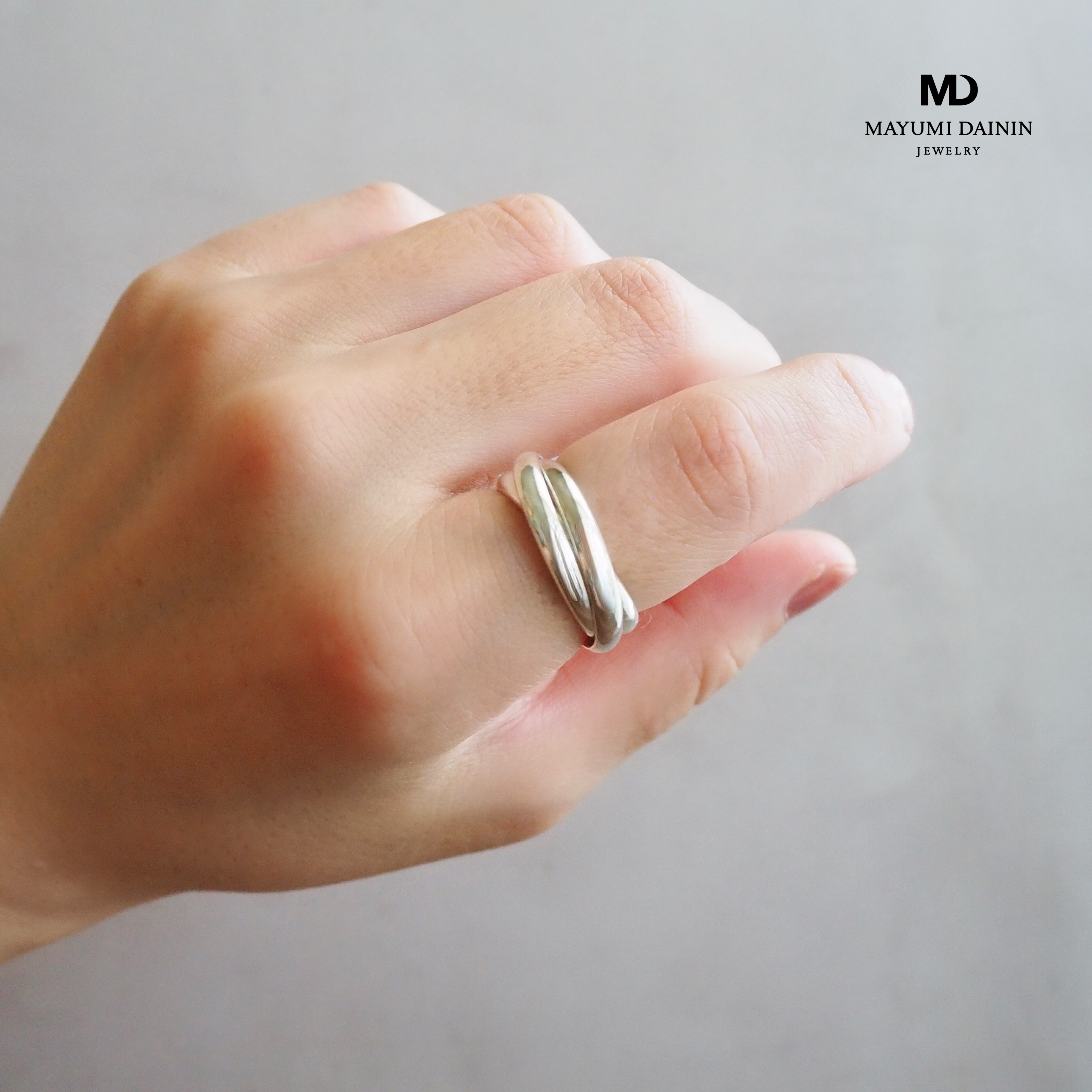 トリニティ リング -daily- Trinity 3連 大ぶり ボリューム シルバー 指輪 シンプル デイリー