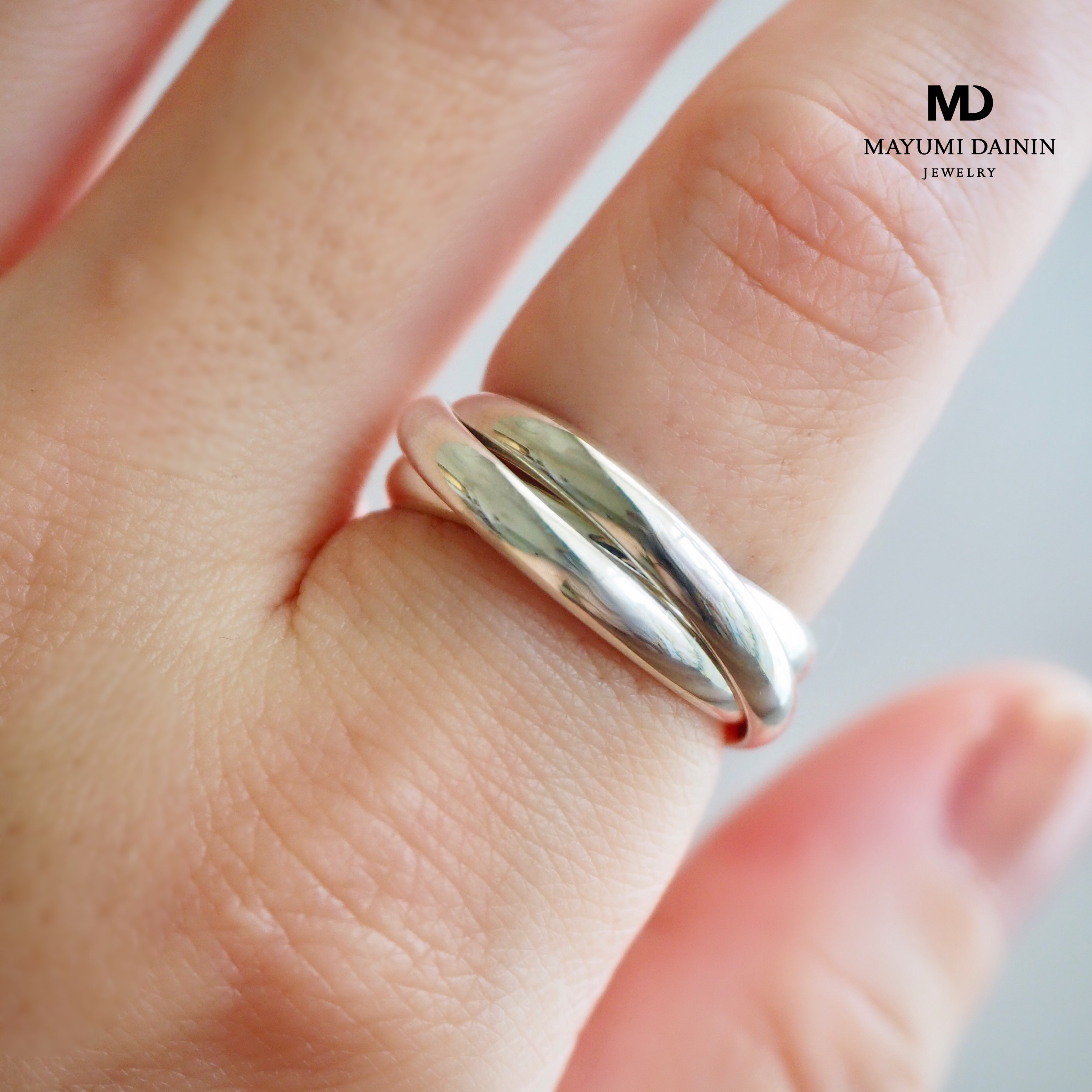 トリニティ リング -daily- Trinity 3連 大ぶり ボリューム シルバー 指輪 シンプル デイリー