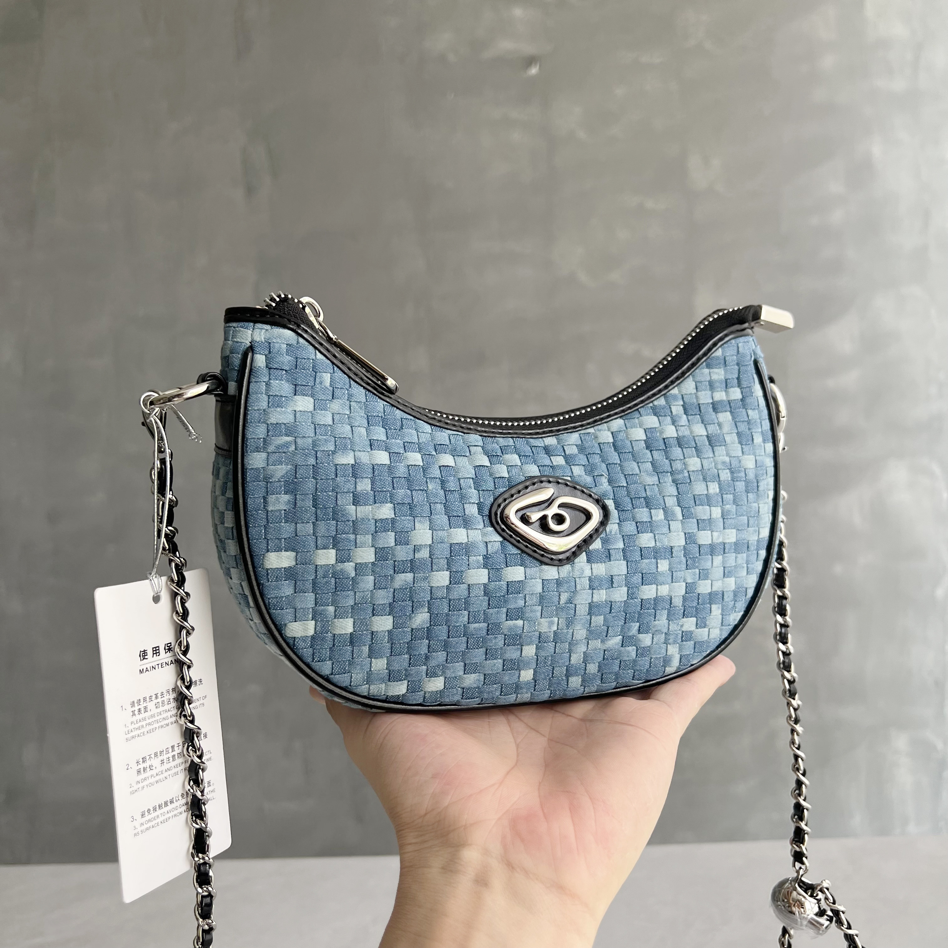 高品質手編み牛革チェーンバッグがトレンドワンショルダーショルダーバッグにぴったりです