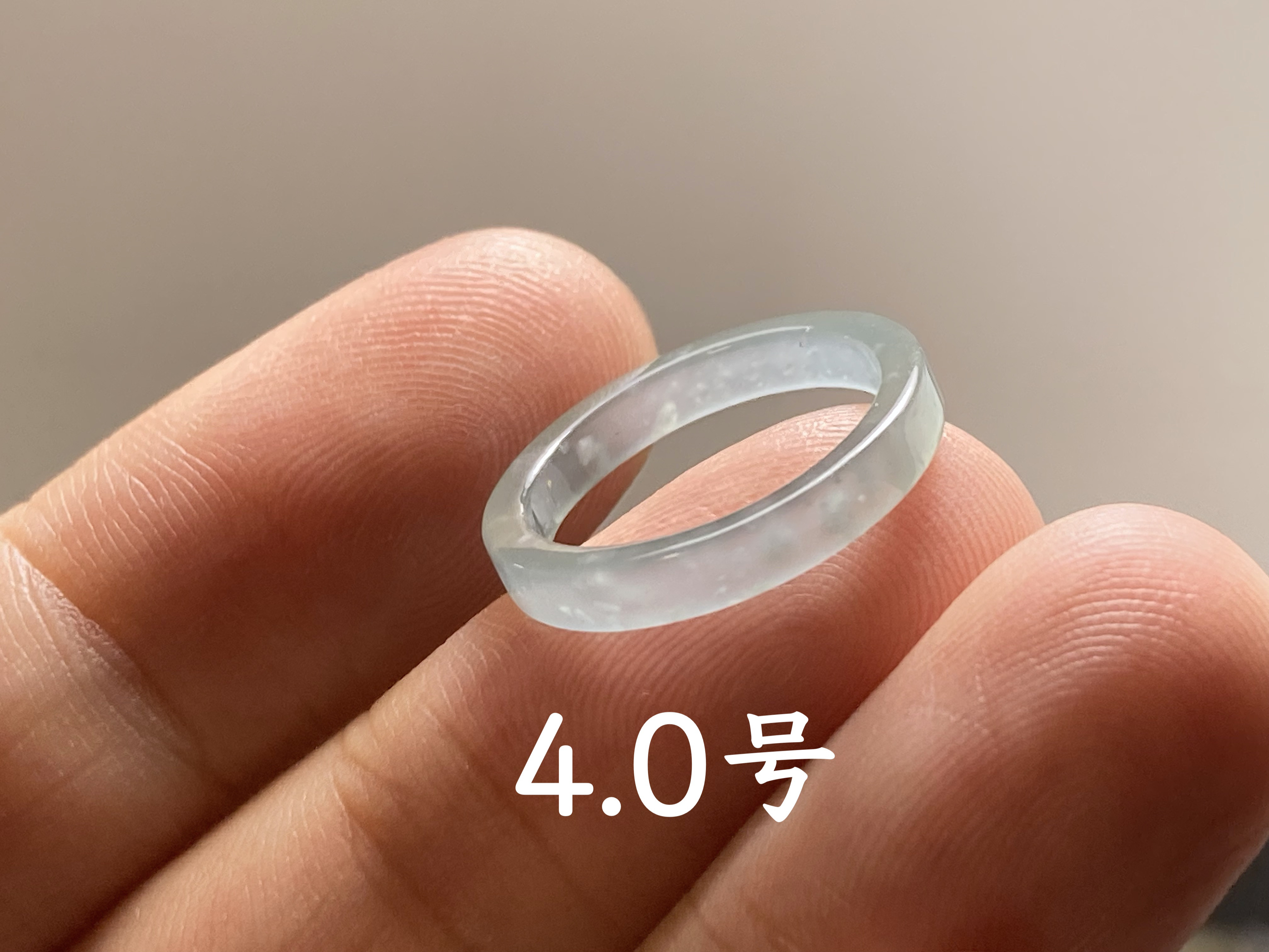 L13-74 ピンキーリング 氷種 水色 4.0号 グアテマラ産 A貨 本